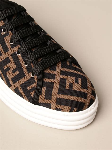 white womens fendi sneakers|fendi monogram sneakers.